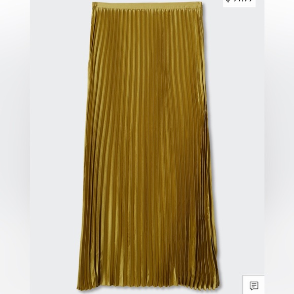 SATIN PLEATED SKIRT - Picture 7 of 11